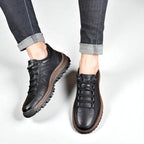 Oliver | Men’s Lace Up Walking Shoes | Panel Detail Chunky Sole Casual Footwear-Men Shoes-Eltrendio