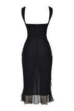 Olivia | Women’s Sleeveless Midi Dress | Ruched Detail Asymmetrical Hem Wedding Guest Dress-Women Dress-Eltrendio