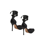 Phoebe | Women’s Ankle Strap High Heel Shoes | Bow Detail Square Toe Cocktail Party Wear-Women Shoes-Eltrendio