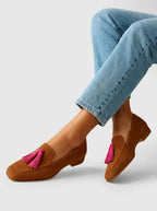 Piper | Women’s Loafers | Tassel Square Toe Slip On-Women Shoes-Eltrendio