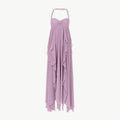Poppy | Women’s Halter Maxi Dress | Draped Layered Panels Wedding Guest Dress-Women Dress-Eltrendio