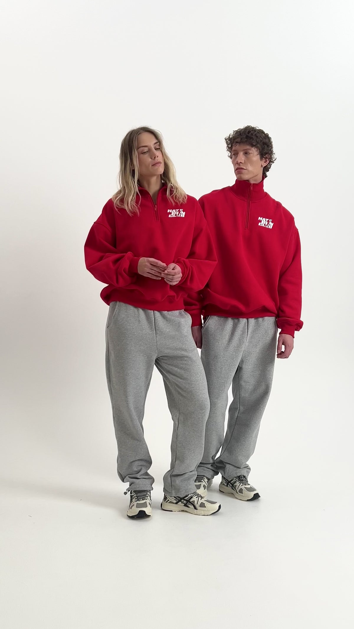 Jaxon | Unisex Half Zip Sweatshirt | Oversized Graphic Retro Style