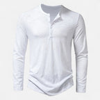 Redmont | Men’s Long Sleeve Henley Shirt | Button Placket Round Neck Daily Wear-Men Shirt-Eltrendio