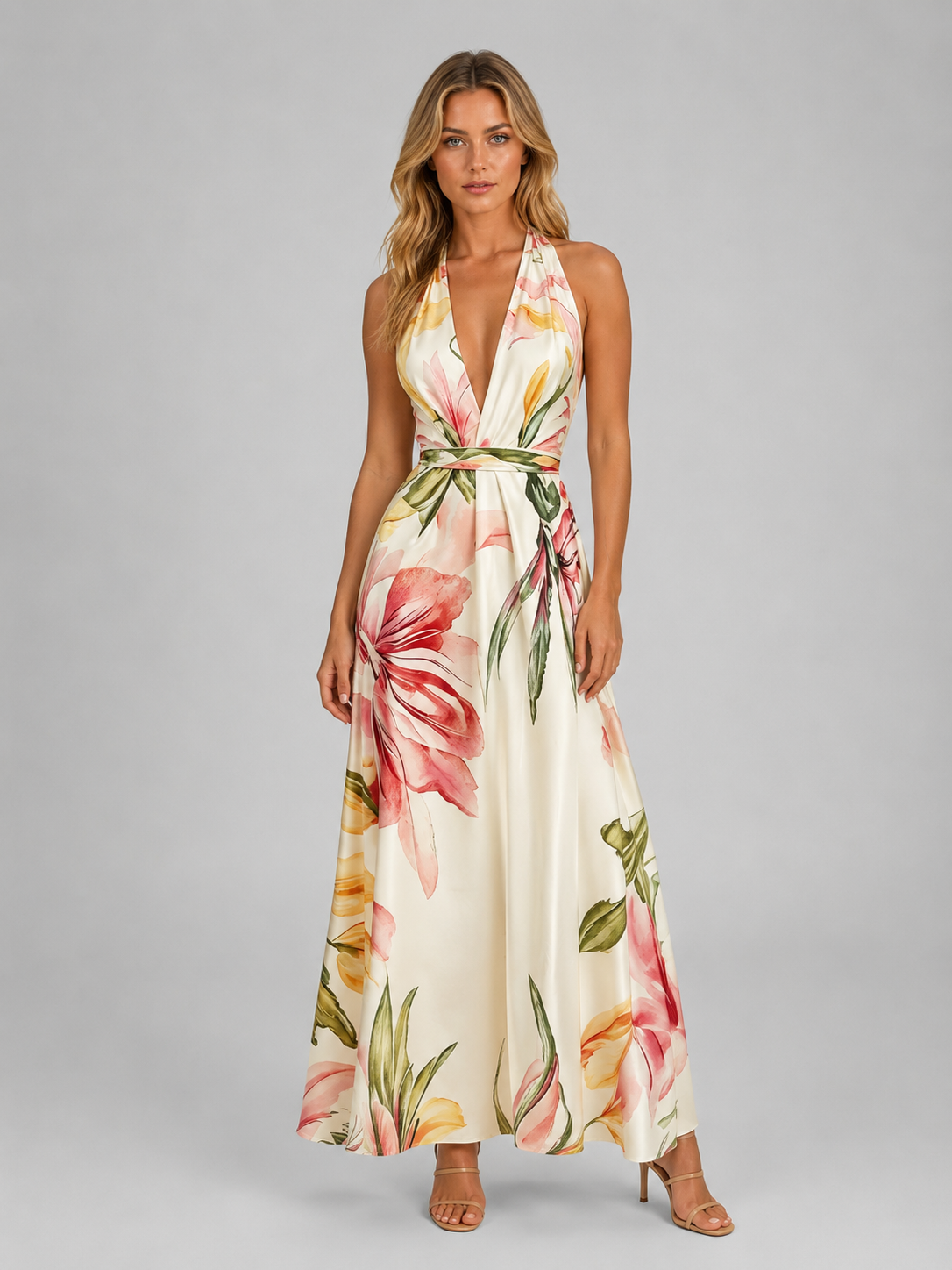 Savannah | Women’s Maxi Dress | Floral Wrap Wedding Guest-Women Dress-Eltrendio