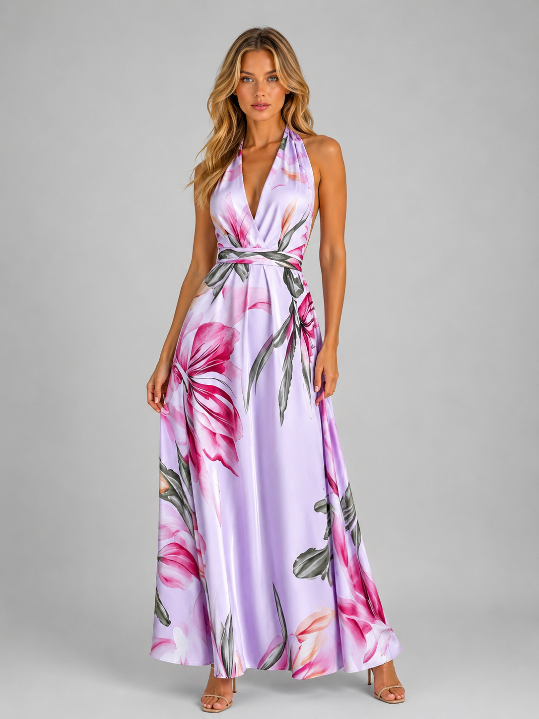 Savannah | Women’s Maxi Dress | Floral Wrap Wedding Guest-Women Dress-Eltrendio