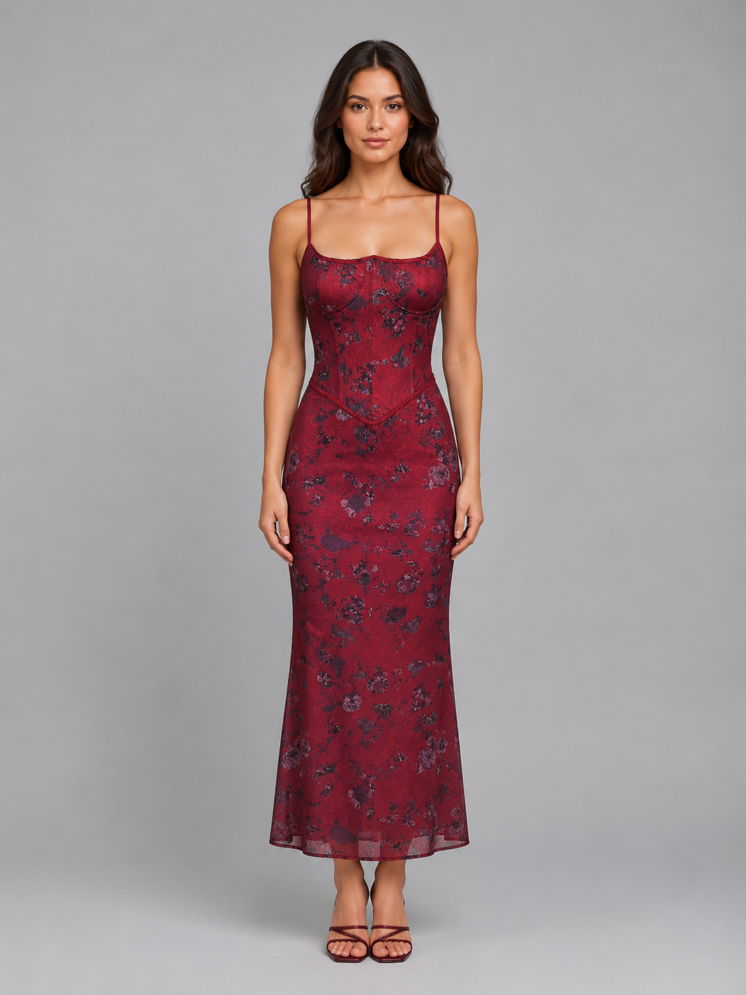 Scarlett | Women’s Maxi Dress | Corset Floral Cocktail-Women Dress-Eltrendio
