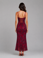 Scarlett | Women’s Maxi Dress | Corset Floral Cocktail-Women Dress-Eltrendio