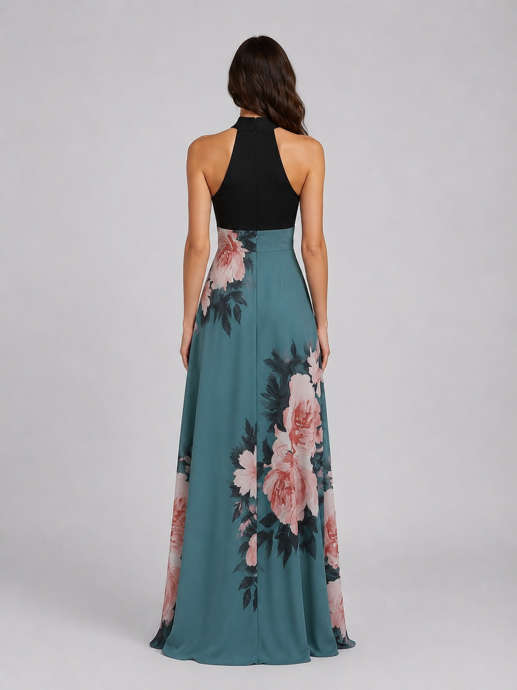 Seraphina | Women’s Maxi Dress | Halter Floral Wedding Guest-Women Dress-Eltrendio