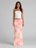 Sienna | Women’s Maxi Skirt | Floral Print Cocktail Party-Women Skirt-Eltrendio