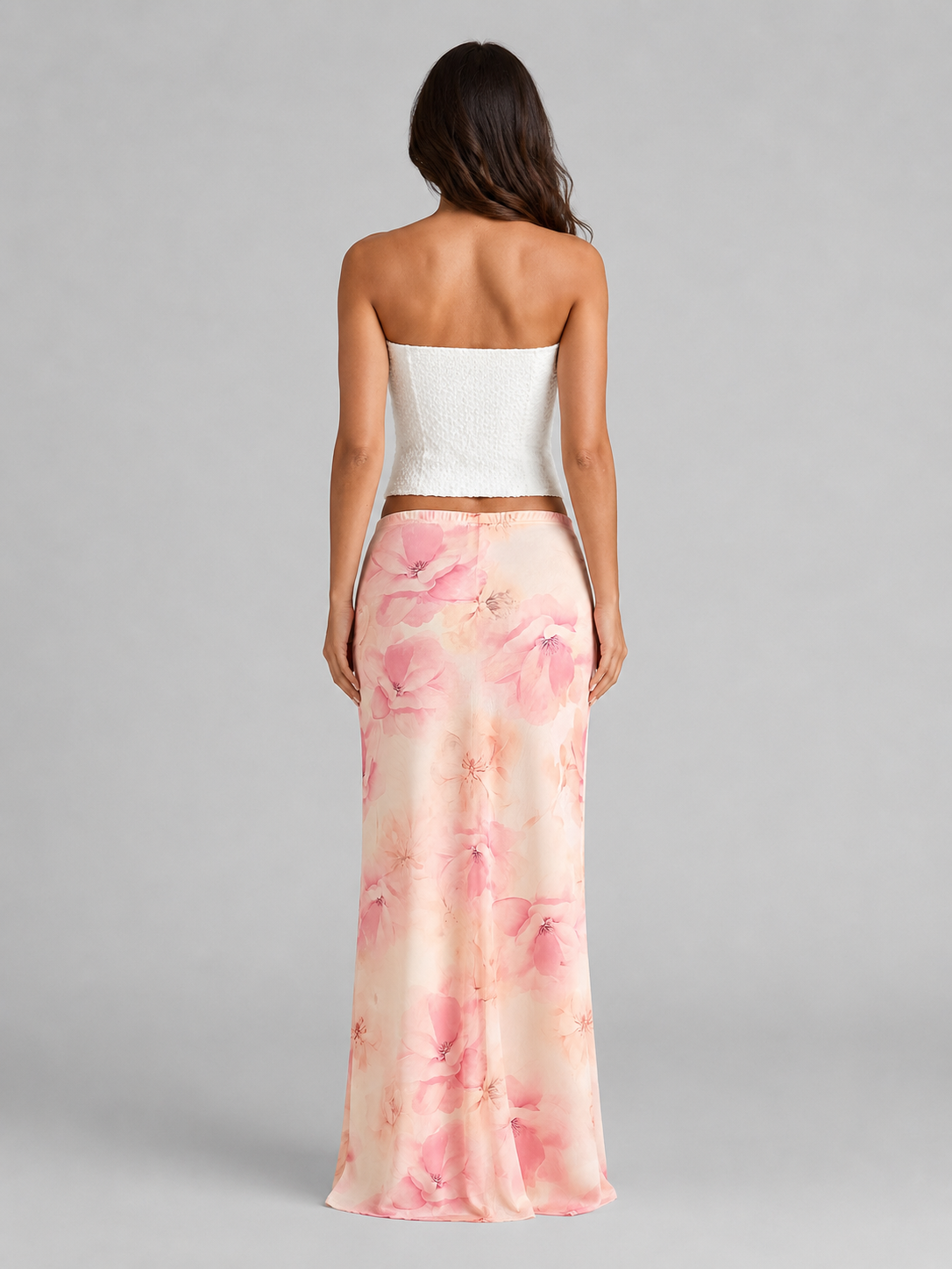 Sienna | Women’s Maxi Skirt | Floral Print Cocktail Party-Women Skirt-Eltrendio