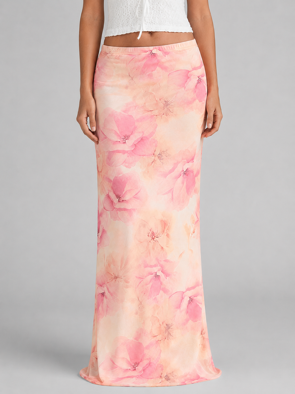 Sienna | Women’s Maxi Skirt | Floral Print Cocktail Party-Women Skirt-Eltrendio
