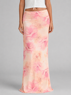 Sienna | Women’s Maxi Skirt | Floral Print Cocktail Party-Women Skirt-Eltrendio