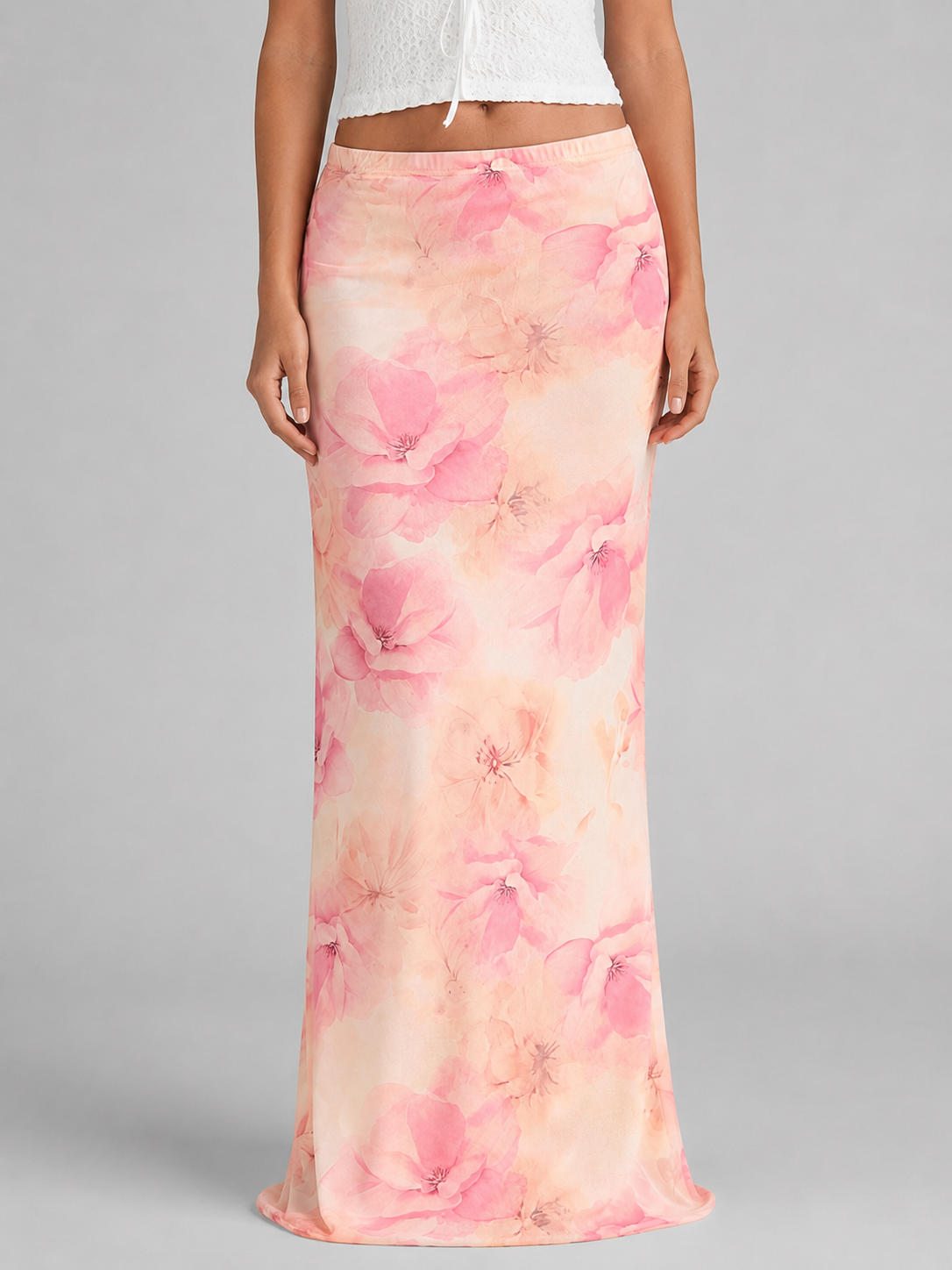 Sienna | Women’s Maxi Skirt | Floral Print Cocktail Party-Women Skirt-Eltrendio
