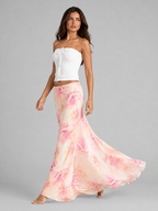 Sienna | Women’s Maxi Skirt | Floral Print Cocktail Party-Women Skirt-Eltrendio