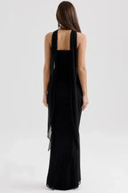 Sophie | Women’s Strapless Maxi Dress | Draped Detail Full Length Evening Dress-Women Dress-Eltrendio