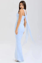 Sophie | Women’s Strapless Maxi Dress | Draped Detail Full Length Evening Dress-Women Dress-Eltrendio