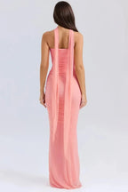 Sophie | Women’s Strapless Maxi Dress | Draped Detail Full Length Evening Dress-Women Dress-Eltrendio