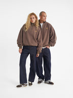 Theo | Unisex Half Zip Sweatshirt | Oversized Retro Collar Style-Eltrendio
