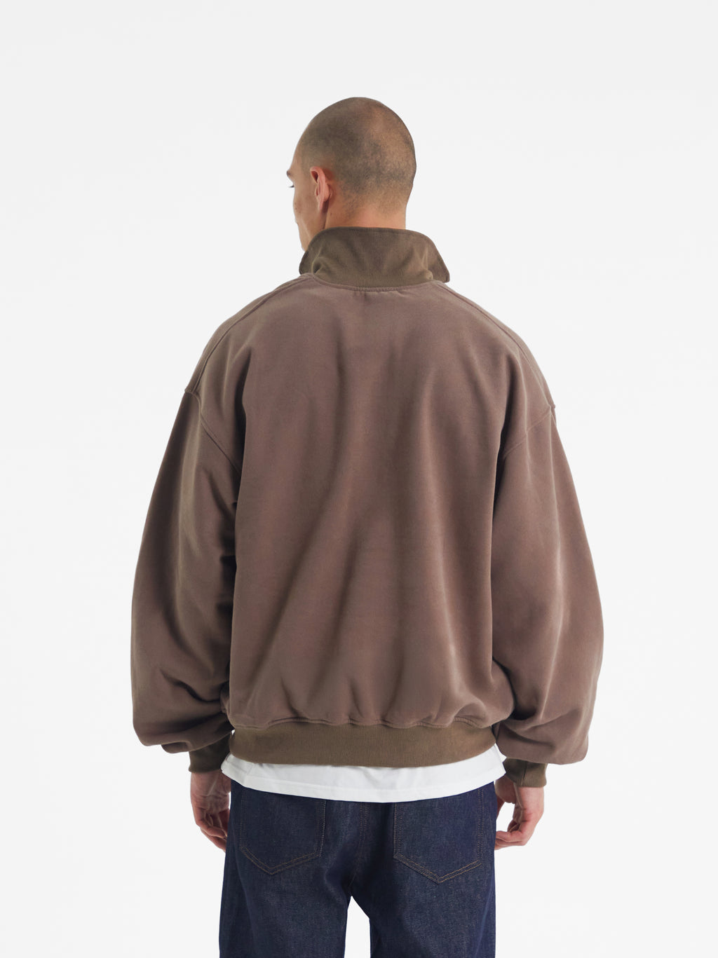 Theo | Unisex Half Zip Sweatshirt | Oversized Retro Collar Style-Eltrendio