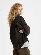 Theo | Unisex Oversized Shirt | Check Long Sleeve Casual Style-Eltrendio
