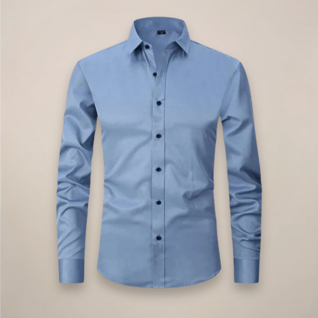 Thomas | Men’s Button Front Shirt | Collared Wedding Shirt-Men Shirt-Eltrendio