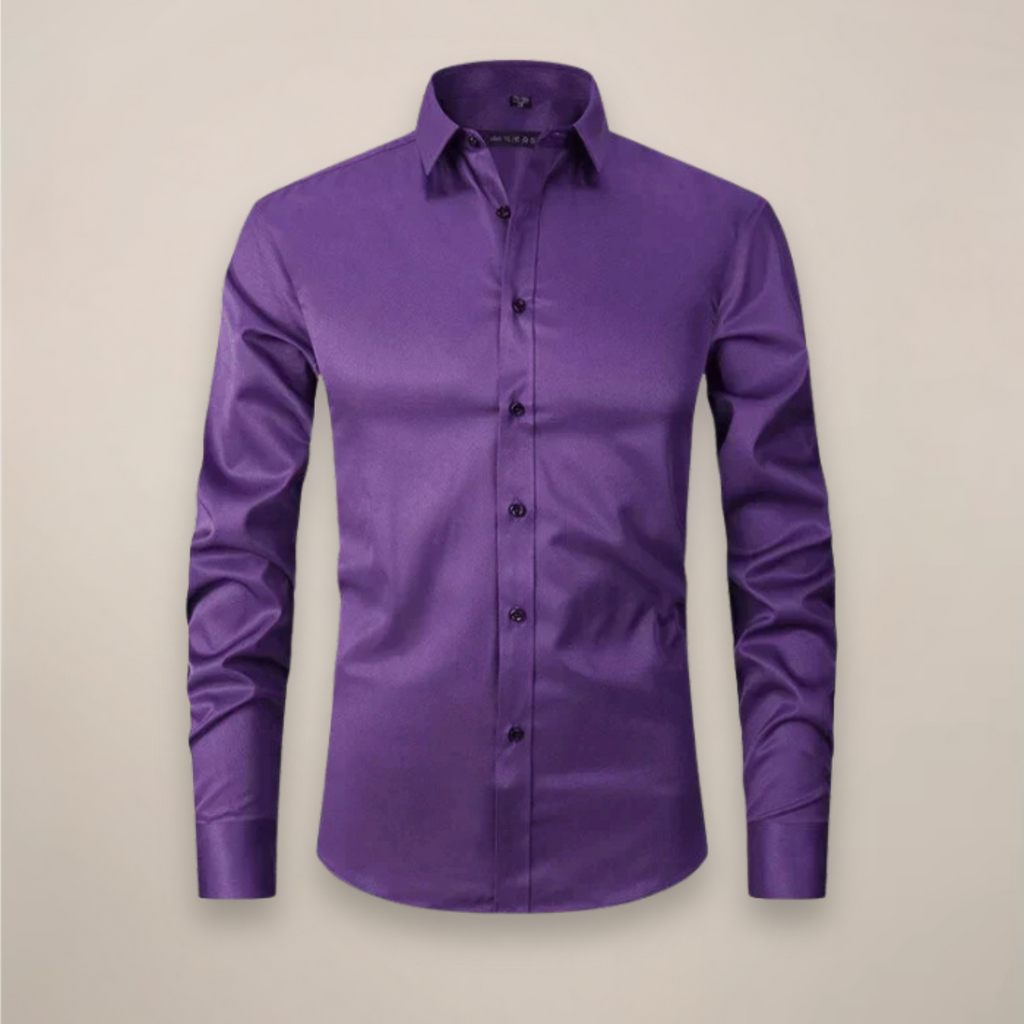 Thomas | Men’s Button Front Shirt | Collared Wedding Shirt-Men Shirt-Eltrendio