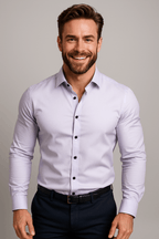 Thomas | Men’s Button Front Shirt | Collared Wedding Shirt-Men Shirt-Eltrendio