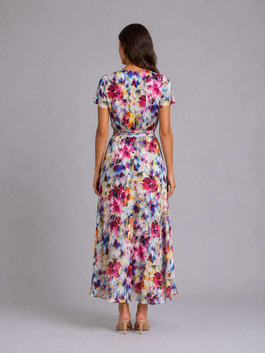 Vivienne | Women’s Maxi Dress | Wrap Front Split Wedding Guest-Women Dress-Eltrendio