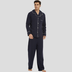 William | Men's Pyjama Set | Button Front Sleepwear Lounge Set-Men Pajamas-Eltrendio