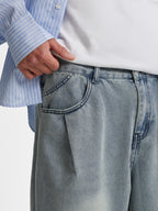 Zane | Men's Baggy Jeans | Pintuck Wide Leg Y2K Style-Eltrendio