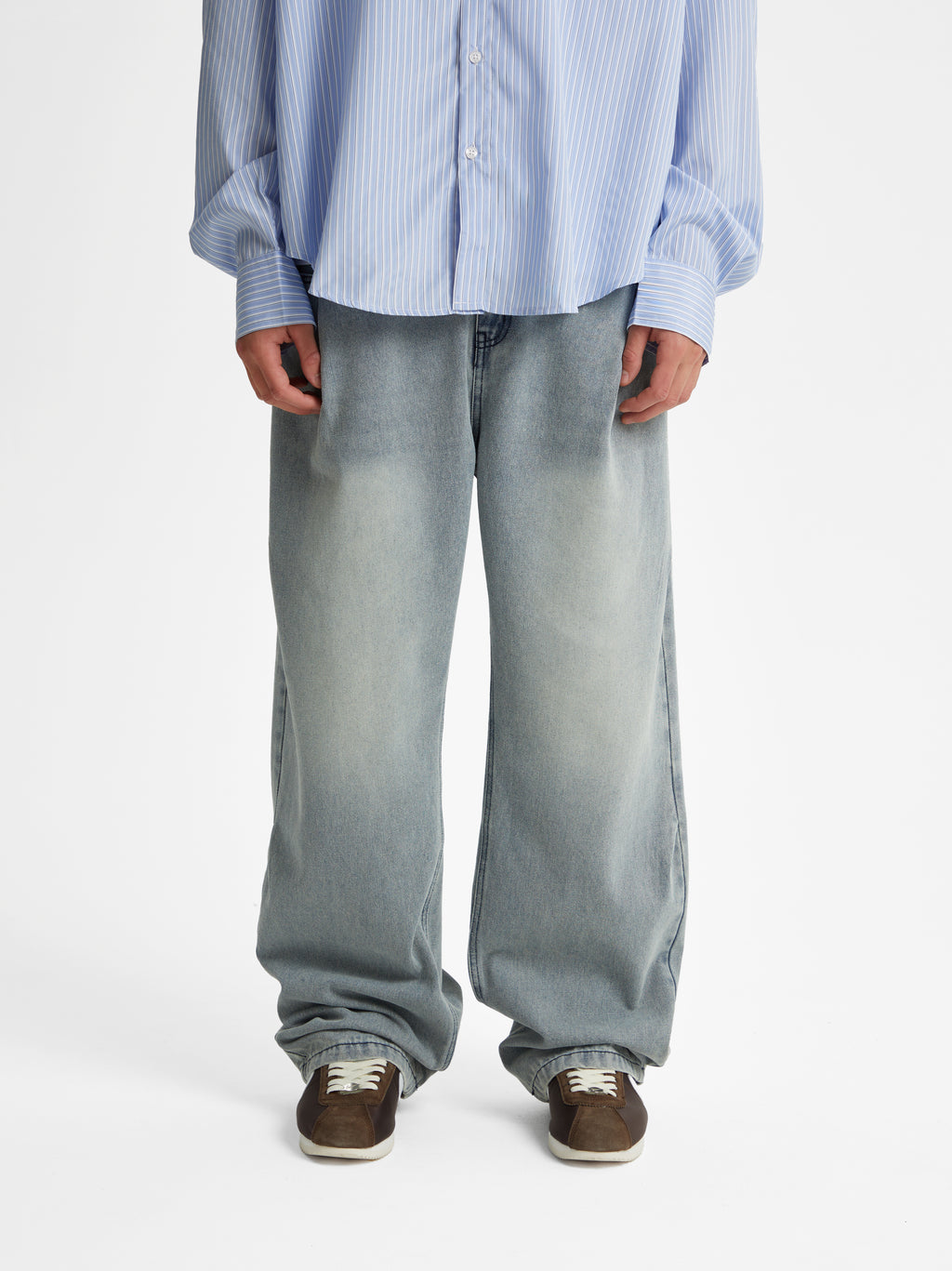 Zane | Men's Baggy Jeans | Pintuck Wide Leg Y2K Style-Eltrendio