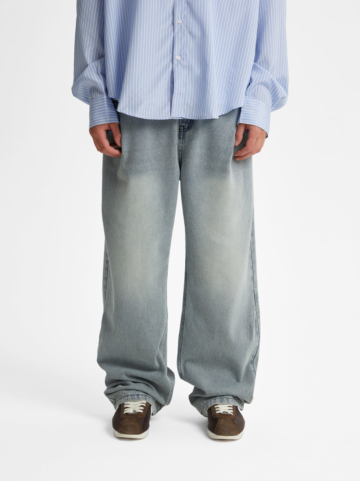 Zane | Men's Baggy Jeans | Pintuck Wide Leg Y2K Style-Eltrendio