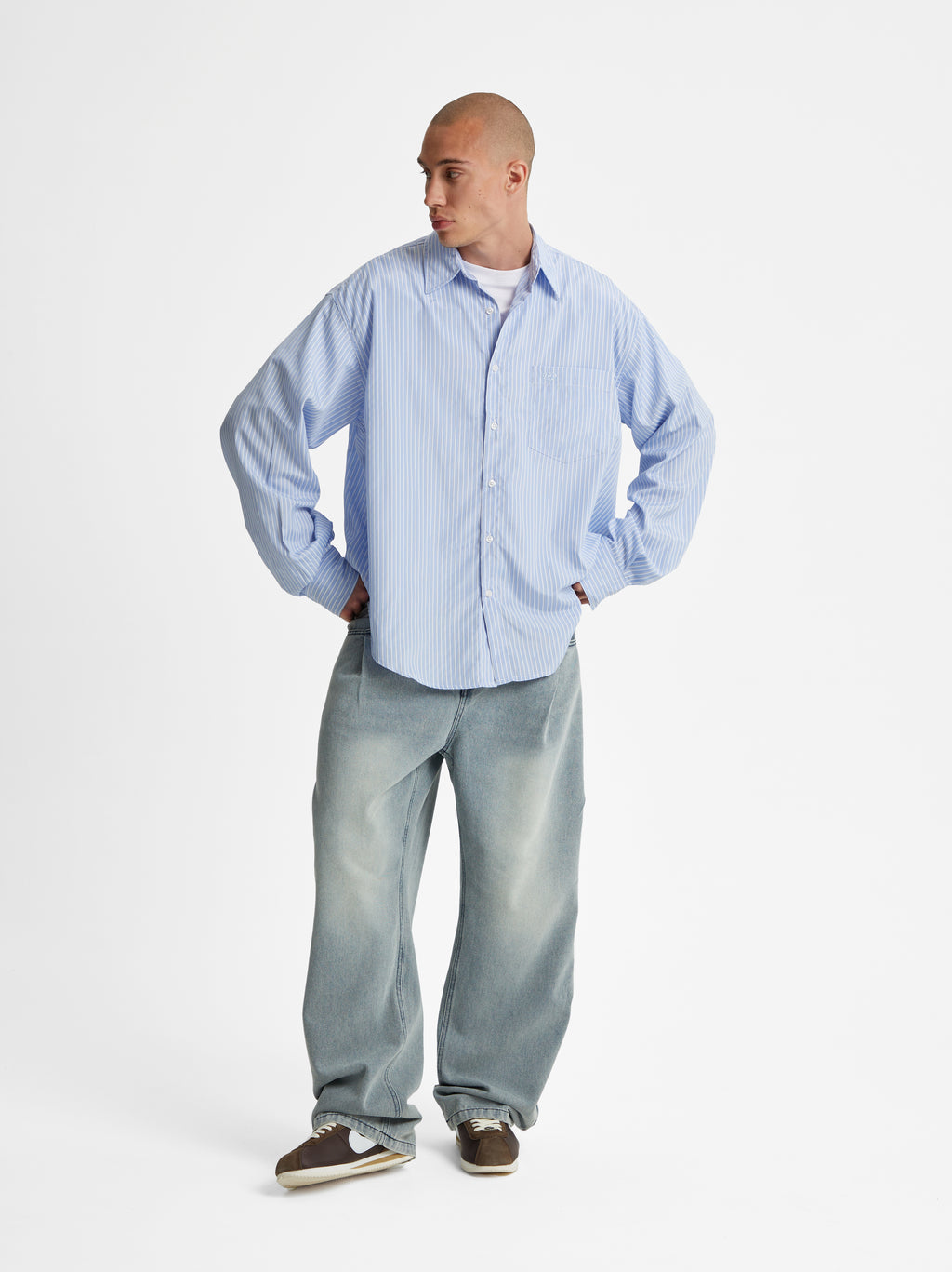 Zane | Men's Baggy Jeans | Pintuck Wide Leg Y2K Style-Eltrendio